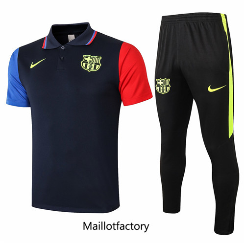 Achat Kit d'entrainement Maillot du Barcelone POLO 2020/21 Bleu Marine Bleu/Rouge