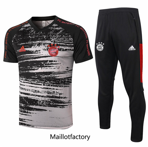 Achat Kit d'entrainement Maillot du Bayern Munich 2020/21 Noir/Gris