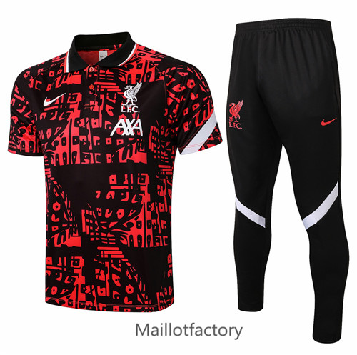 Achat Kit d'entrainement Maillot du Liverpool POLO 2021/22 Rouge