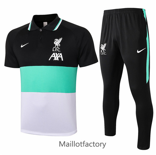 Achat Kit d'entrainement Maillot du Liverpool POLO 2020/21 Noir/Bleu/Blanc