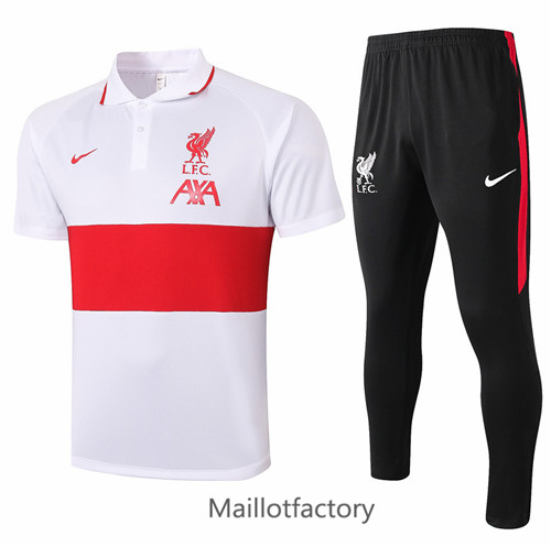 Achat Kit d'entrainement Maillot du Liverpool POLO 2020/21 Blanc