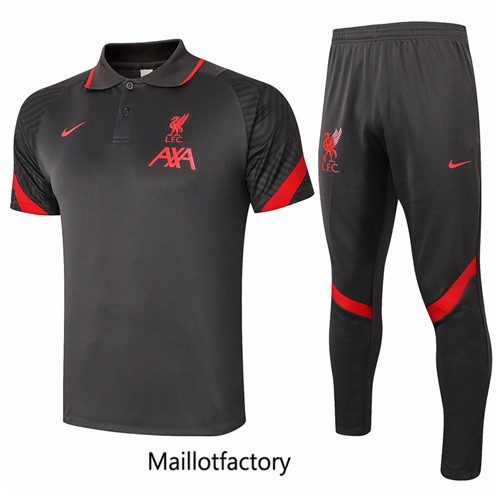 Achat Kit d'entrainement Maillot du Liverpool POLO 2020/21 Gris foncé