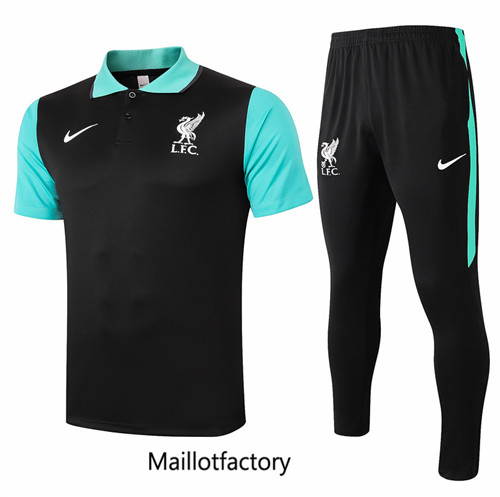 Achat Kit d'entrainement Maillot du Liverpool POLO 2020/21 Noir/Vert