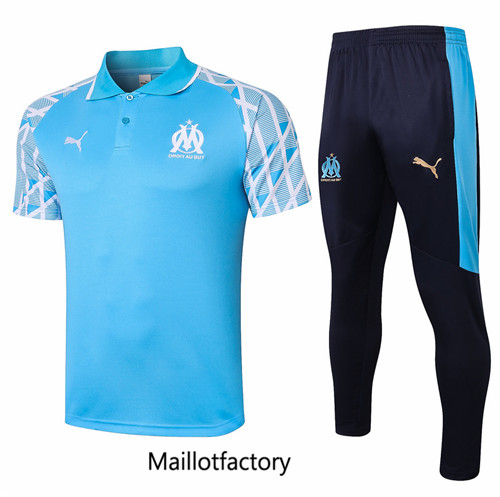 Achat Kit d'entrainement Maillot du Marseille POLO 2020/21 Bleu clair