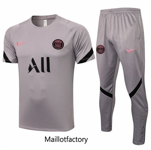 Achat Kit d'entrainement Maillot du PSG 2021/22 Gris clair