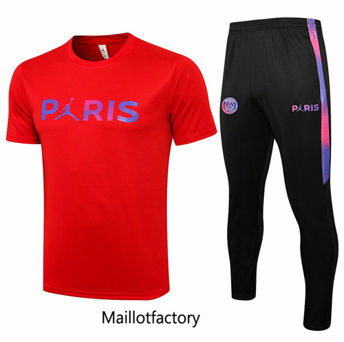 Achat Kit d'entrainement Maillot du Paris PSG Jordan 2021/22 Rouge