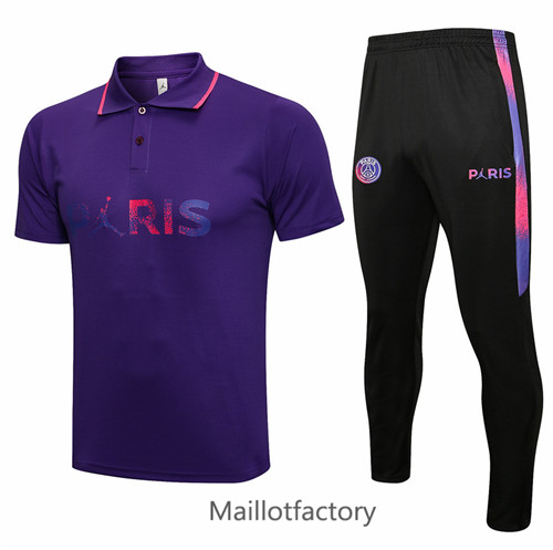 Achat Kit d'entrainement Maillot du Jordan PSG Paris POLO 2021/22 Violet