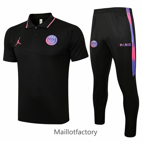 Achat Kit d'entrainement Maillot du Jordan PSG POLO 2021/22 Noir