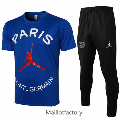 Achat Kit d'entrainement Maillot du PSG Jordan 2021/22 Bleu