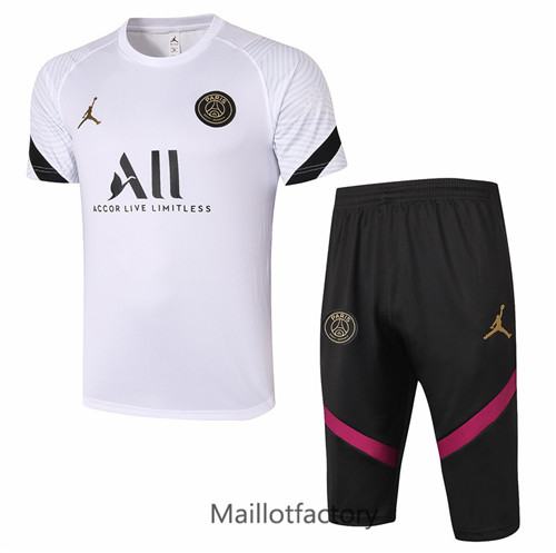 Achat Kit d'entrainement Maillot du Jordan PSG 3/4 2020/21 Blanc