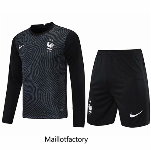 Achat Maillot du France 2021/22 Gardien de but + Short Noir Manche Longue