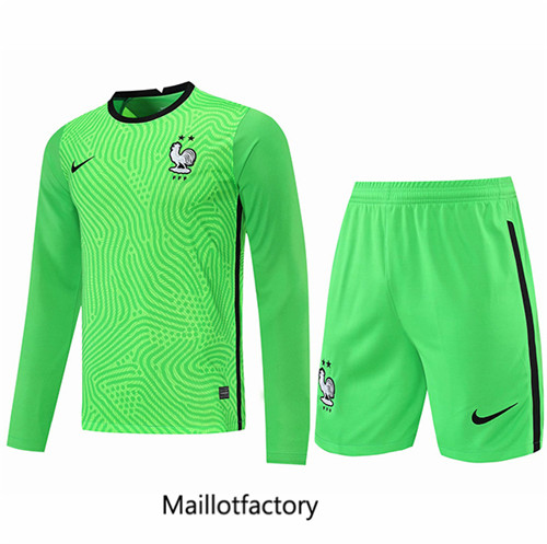 Achat Maillot du France 2021/22 Gardien de but + Short Manche Longue Vert