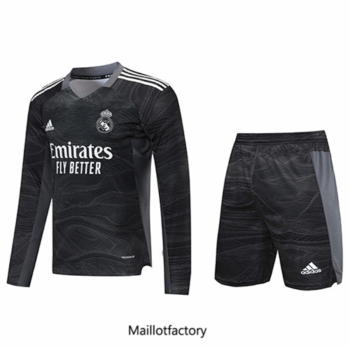 Achat Maillot du Real Madrid 2021/22 Gardien de but + Short Manche Longue Noir