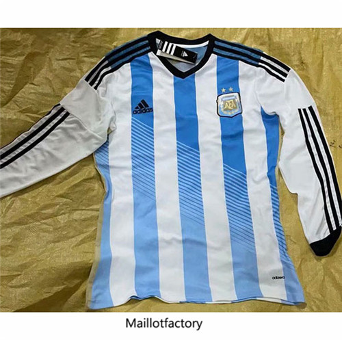 Achat Maillot du Retro Argentine 2014 Domicile Manche Longue