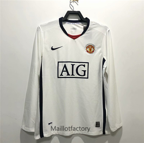 Achat Maillot du Retro Manchester United 2009 Exterieur Manche Longue