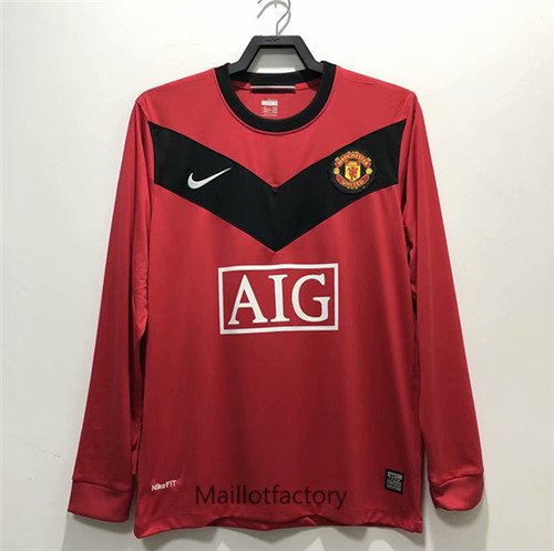 Achat Maillot du Retro Manchester United 2010 Domicile Manche Longue