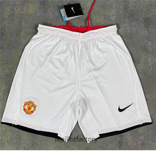 Achat Maillot du Retro Manchester United Short 2008 Blanc