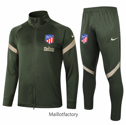 Achat Veste Survetement du foot Atletico Madrid 2020/21 Armee Verte