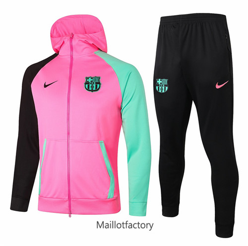 Achat Veste Survetement du foot Barcelone 2020/21 à Capuche Rose