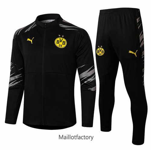 Achat Veste Survetement du Borussia Dortmund foot 2020/21 Noir