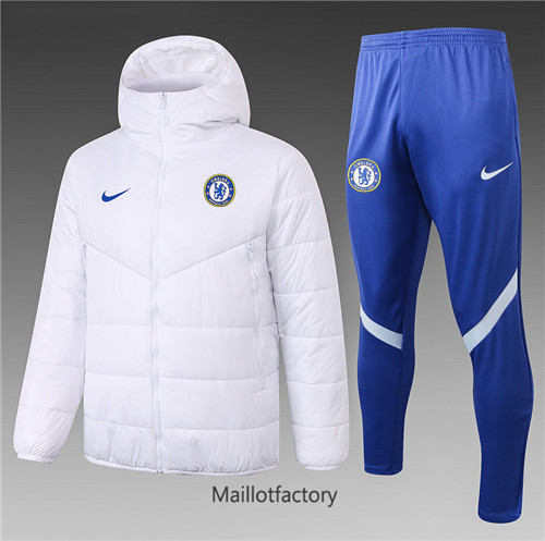 Achat Doudoune de foot Chelsea 2020/21 Blanc