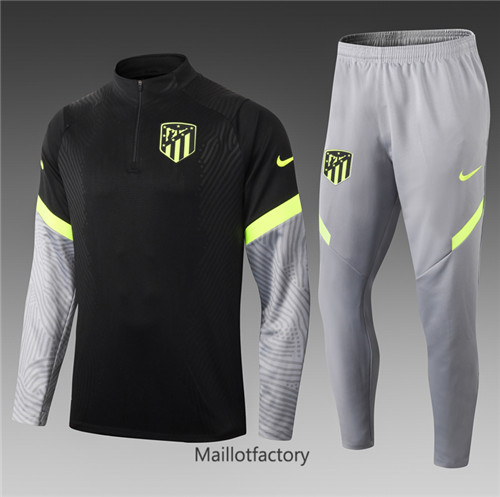 Achat Survetement Enfant de foot Atletico Madrid 2021/22 Noir/Gris