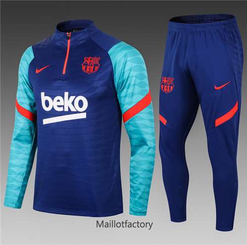 Achat Survetement Enfant de foot Barcelone 2021/22 Bleu coloré/Rouge