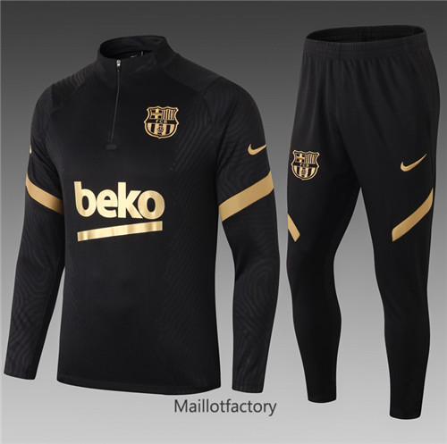 Achat Survetement Enfant de foot Barcelone 2021/22 Noir/Doré