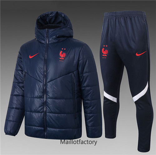 Achat Doudoune de foot France 2020/21 Bleu Marine