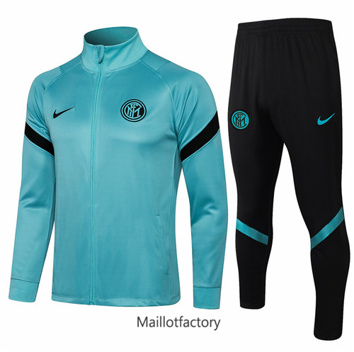 Achat Veste Survetement du foot Inter Milan 2021/22 Vert Col Haut