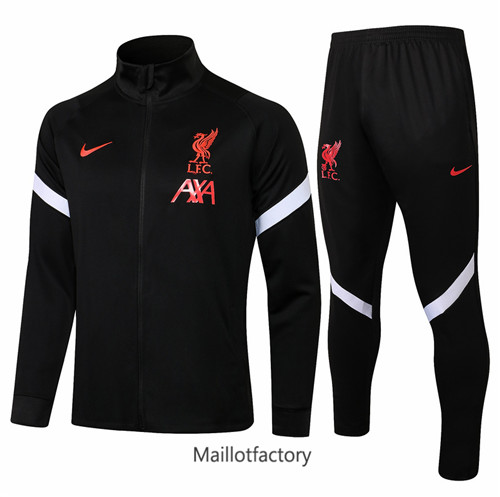 Achat Veste Survetement du foot Liverpool 2021/22 Noir