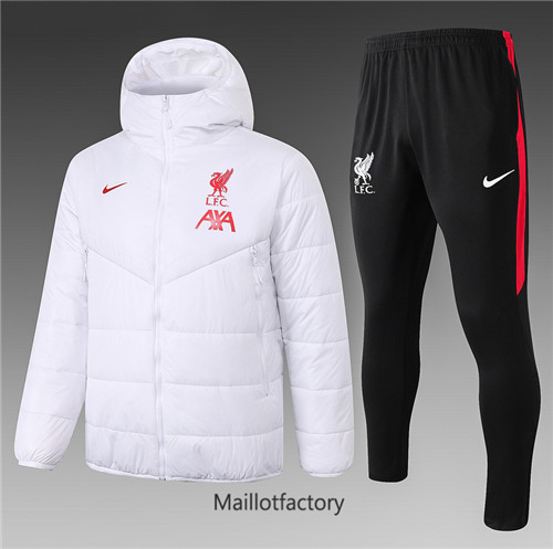 Achat Doudoune de foot Liverpool 2020/21 Blanc