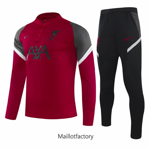 Achat Survetement du foot Liverpool 2020/21 Rouge champions league