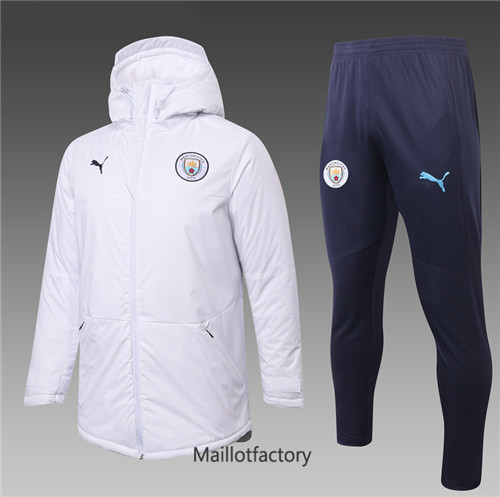 Achat Doudoune de foot Manchester City 2020/21 Blanc