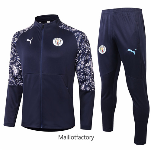 Achat Veste Survetement du foot Manchester City 2020/21 Bleu Marine