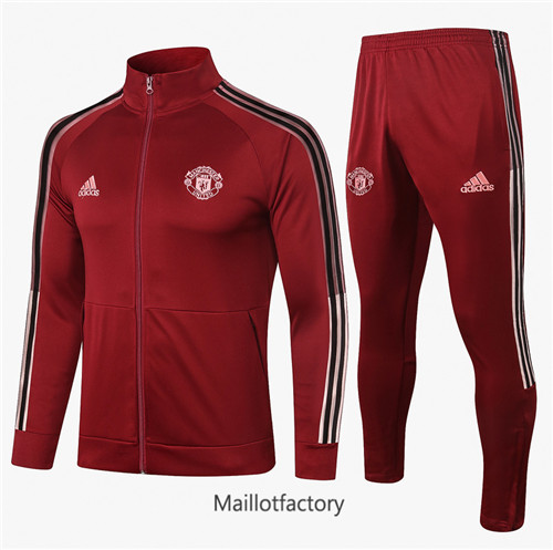 Achat Veste Survetement du foot Manchester United 2020/21 Bordeaux