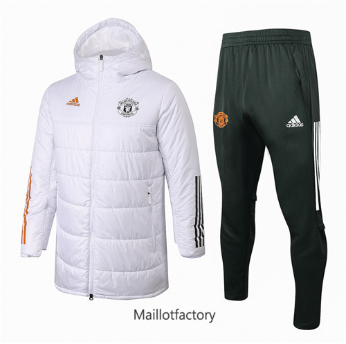 Achat Doudoune de foot Manchester United 2020/21 Blanc