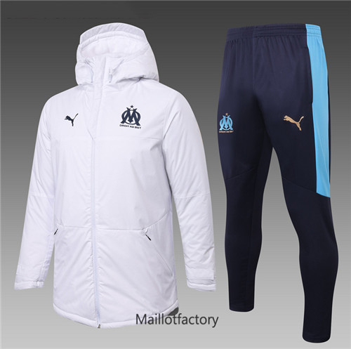 Achat Doudoune de foot Marseille 2020/21 Blanc