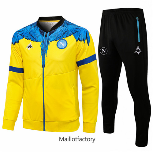 Achat Veste Survetement du foot Naples 2021/22 Jaune