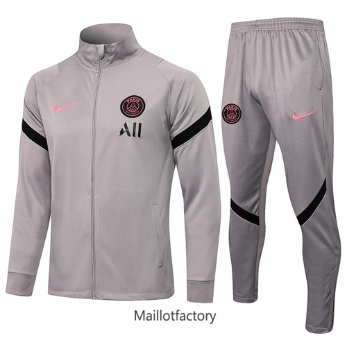 Achat Veste Survetement du foot PSG 2021/22 Gris clair