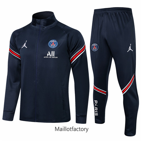 Achat Veste Survetement du foot PSG Jordan 2021/22 Bleu Marine