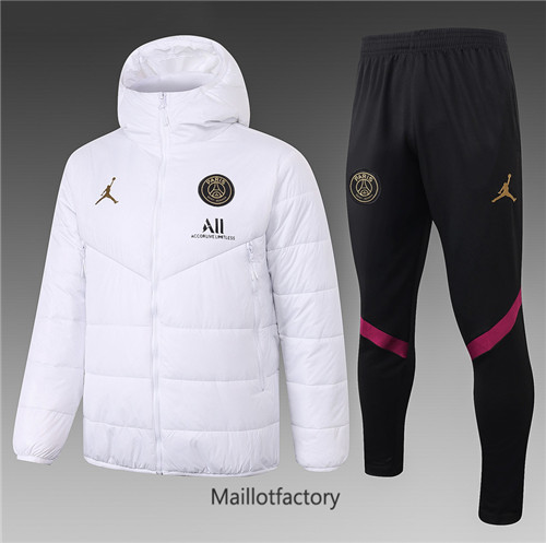 Achat Doudoune de foot Jordan PSG 2020/21 Blanc