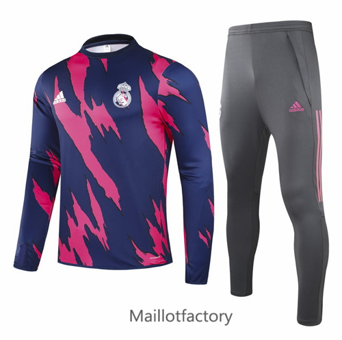 Achat Survetement du foot Real Madrid 2021/22 Rouge/Bleu