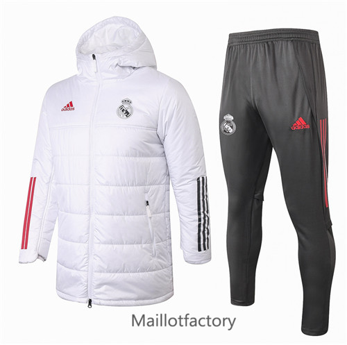 Achat Doudoune de foot Real Madrid 2020/21 Blanc