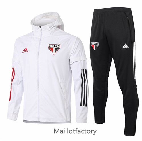 Achat Coupe vent de foot Sao Paulo 2020/21 Blanc