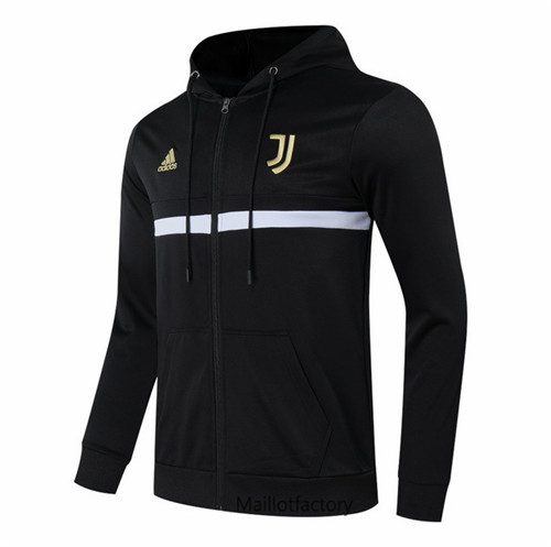 Achat Veste foot Juventus 2020/21 à Capuche Noir