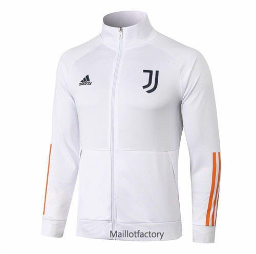 Achat Veste foot Juventus 2020/21 Col Haut Blanc