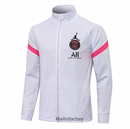 Achat Veste foot PSG Jordan 2021/22 Blanc