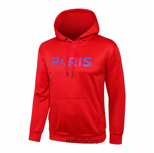 Achat Veste foot PSG Jordan Paris 2021/22 à Capuche Rouge