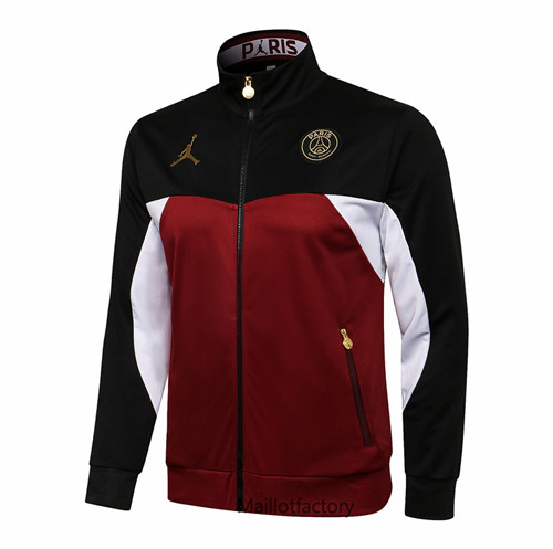 Achat Veste foot PSG Jordan 2021/22 Noir/Bordeaux